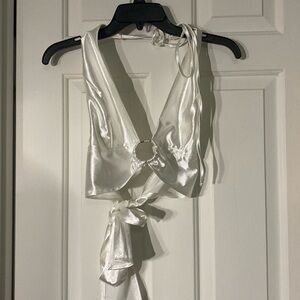Shein white crop top